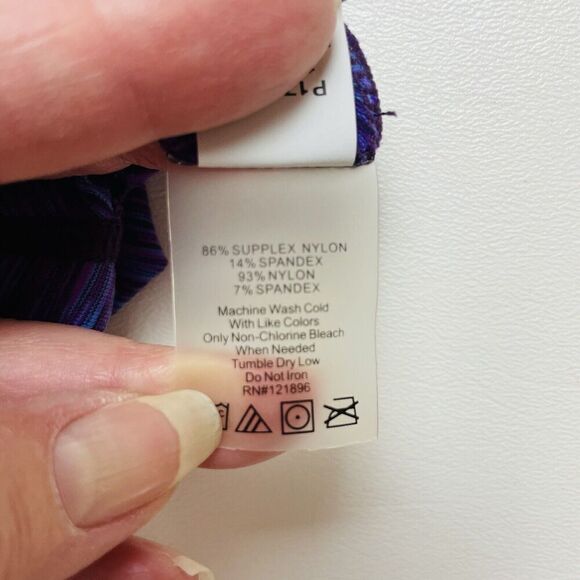 Title Nine Hoodie Dress Womens M Purple Space Dye Active Tennis Golf Pickleball - Picture 4 of 8